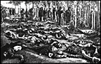 After the slughter - Scene from an actual photograph, showing how the able-bodied defenseless Armenians were 